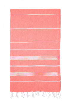 Turkish Towel Co Coral Turkish Towel 100% Cotton Buy Online