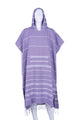 Purple Hooded Turkish Towel Poncho