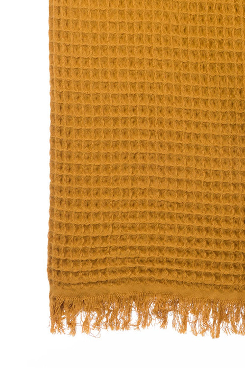 Waffle Mustard Turkish Towels