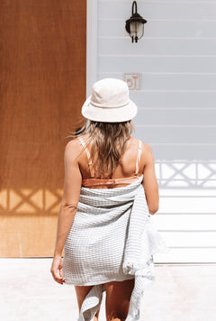 Waffle Pearl Grey Turkish Towels